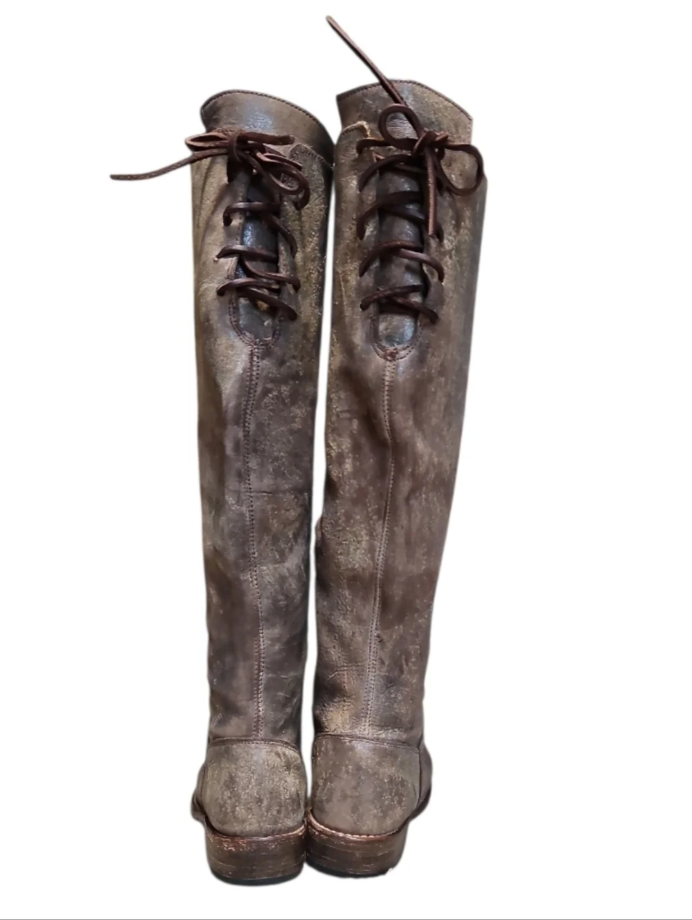 BED|STU Manchester Tall Distressed Brown Leather Riding Boots